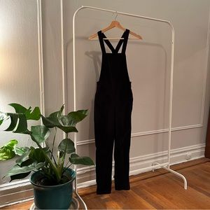 Madewell velvet black overalls